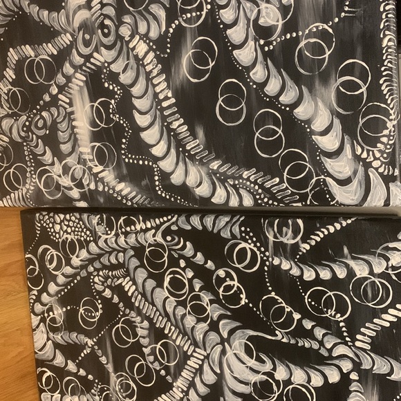 Set of two original, one of a kind abstract paintings. New - Picture 16 of 16